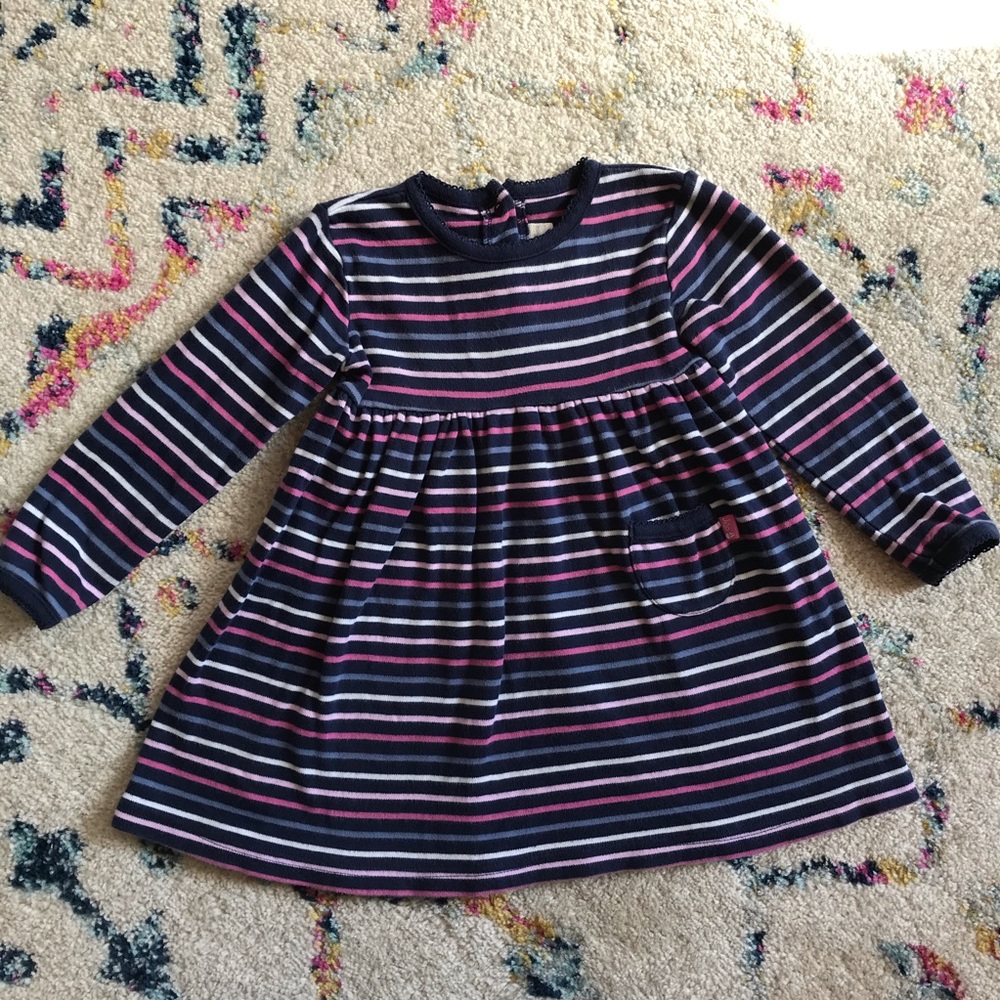 JoJo Maman Bebe 2-3 years Breton stripe dress